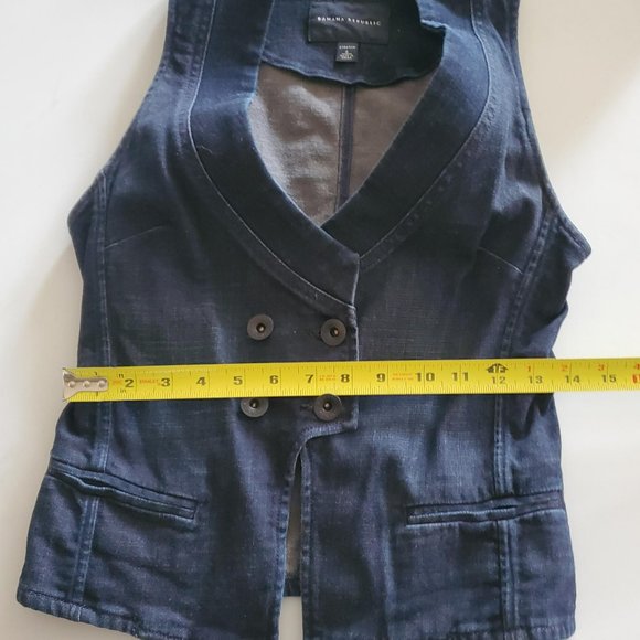 Banana Republic Black Double-Breasted Vest - Picture 7 of 10